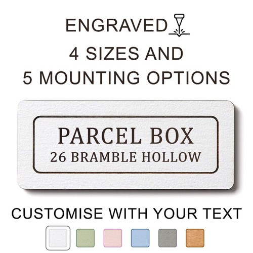 Personalised parcel box - box, sign